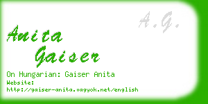 anita gaiser business card